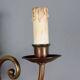 Antique wall sconces in gilded bronze, 3 lights, Italy, 20th century.