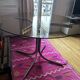Italian glass and chrome dining table
