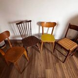 Set of 4 mismatched chairs