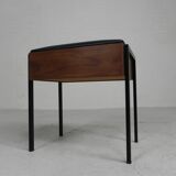 Aristo teak wooden sewing supplies stool, piano stool, 1960s