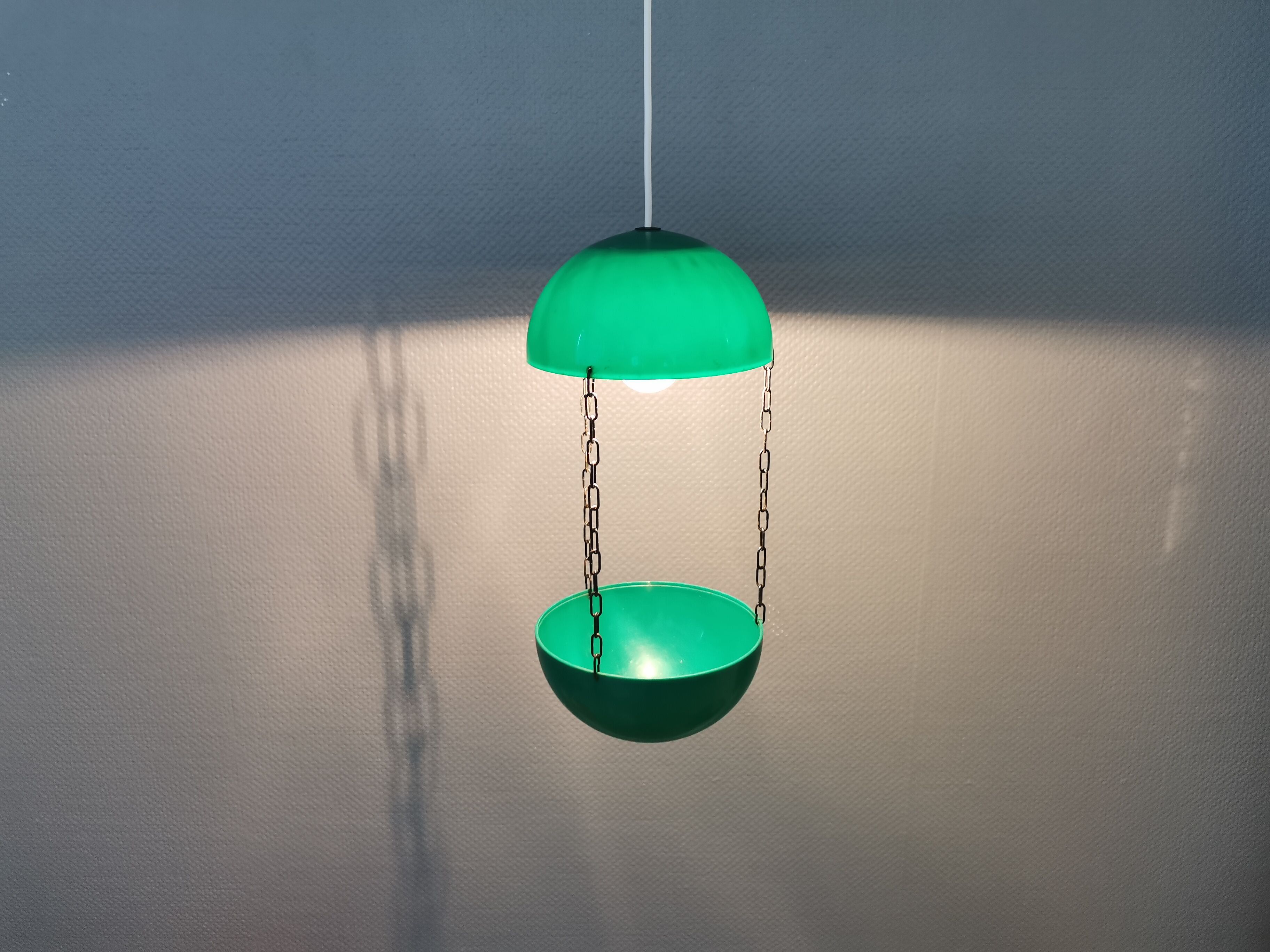 Danish designed lamp/herb pot for hanging in e.g. the window.