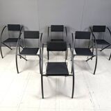 Set of 6 Post modern dining chairs, 1980s