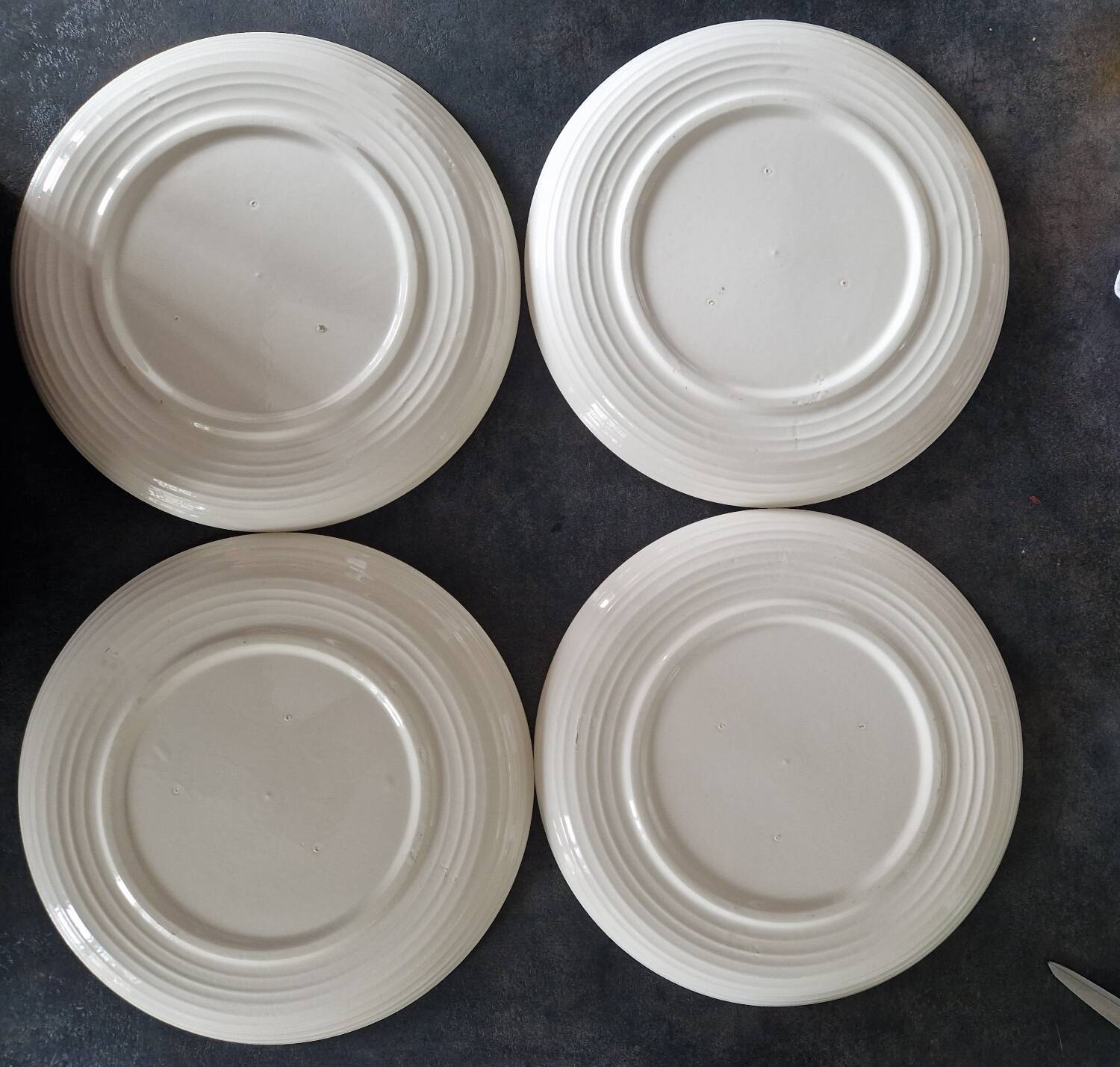 4 large vintage ceramic plates/presentation dishes
