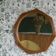 Octagon Shape Framed Pencil Reed Wall Mirror