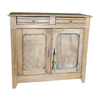 Parisian sideboard two doors, two drawers in natural wood