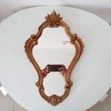Miroir Italien baroque en résine doré années 60