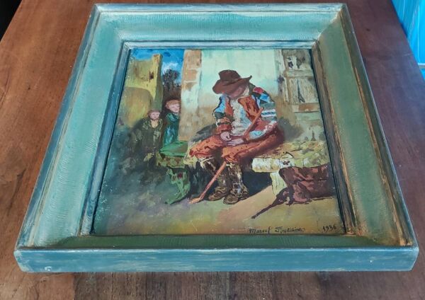 Ancienne peinture toile signée Marcel Fontaine 1936