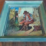 Old canvas painting signed Marcel Fontaine 1936