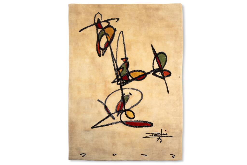 Dan Hôo. Hand-knotted merino wool tapestry. Contemporary.