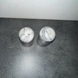 Salière et poivrière en marbre de Crrare