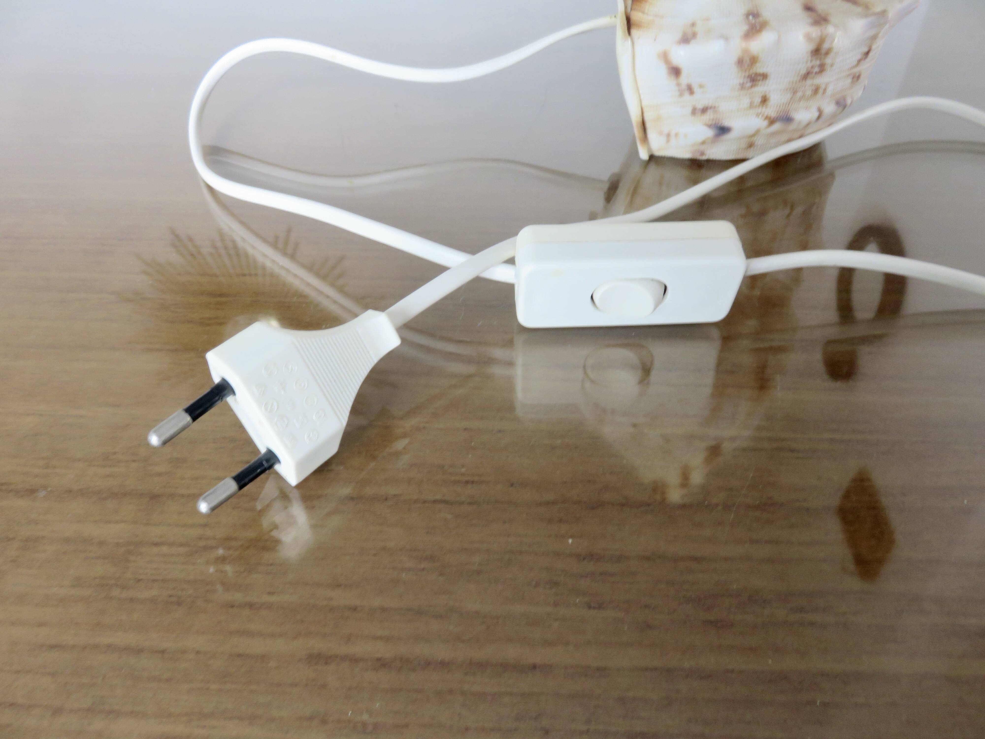 Lampe coquillage "cassis cornita" années 70