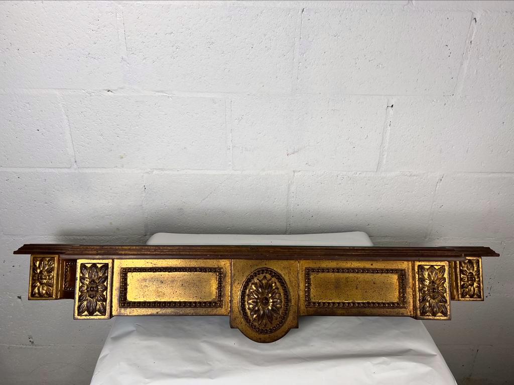 Console étagère vintage 'or' etagere avec verre miroir