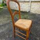 Suite de 6 chaises paillées en merisier - années 60
