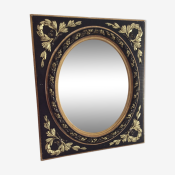 Miroir Ancien Napoleon III 39,5 x 45,5 cm