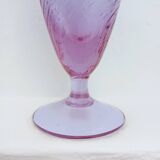 Glass vase - lavender optic swirl texture