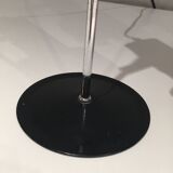 Adjustable lamp in black lacquered metal and chrome. French work. Circa 1970.