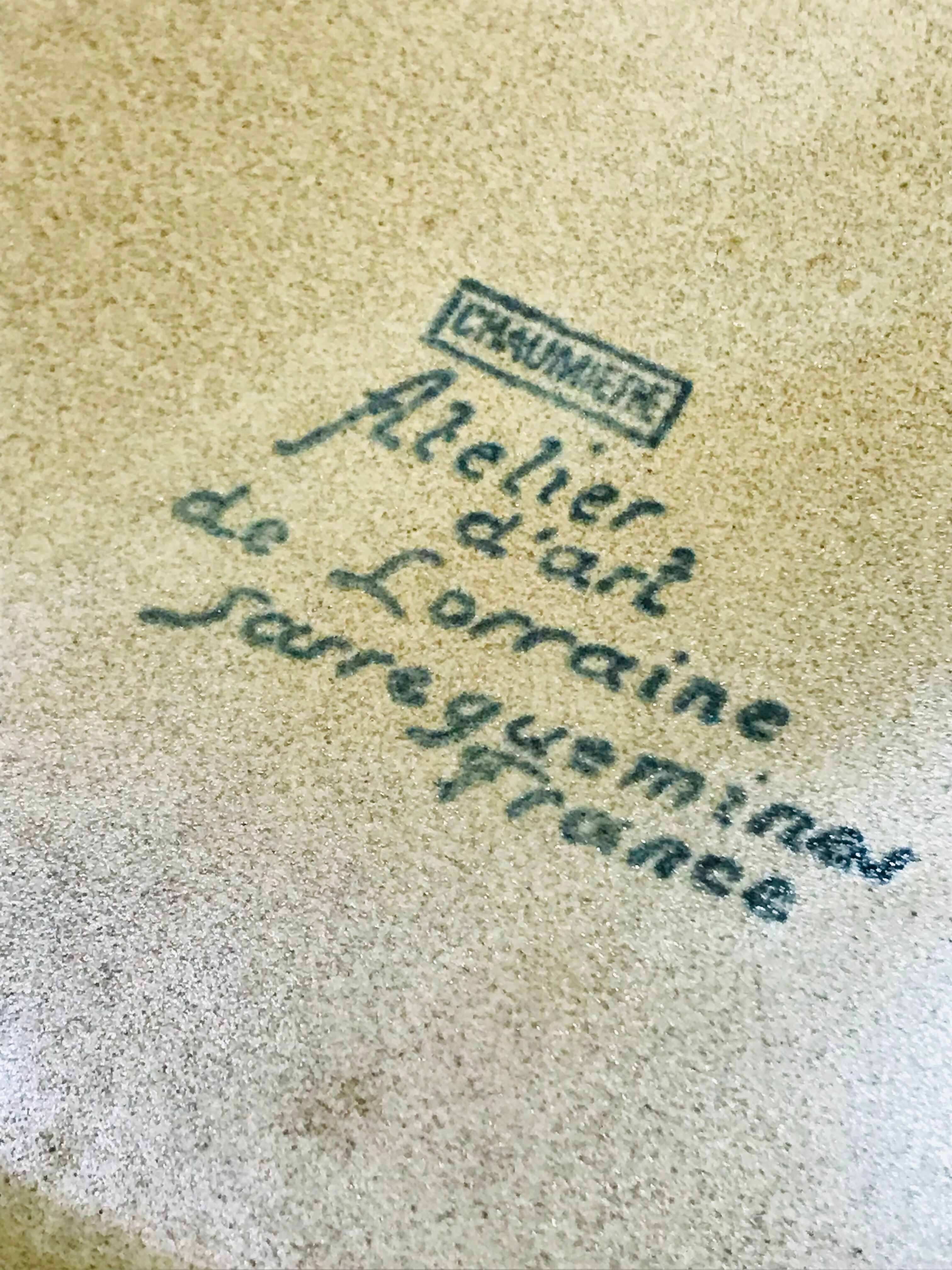 Round dish Sandstone Sarreguemines 70s