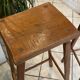 Set of 3 high wooden bar stools, handcrafted, 50.