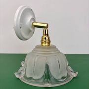 Vintage frosted glass lampshade wall light