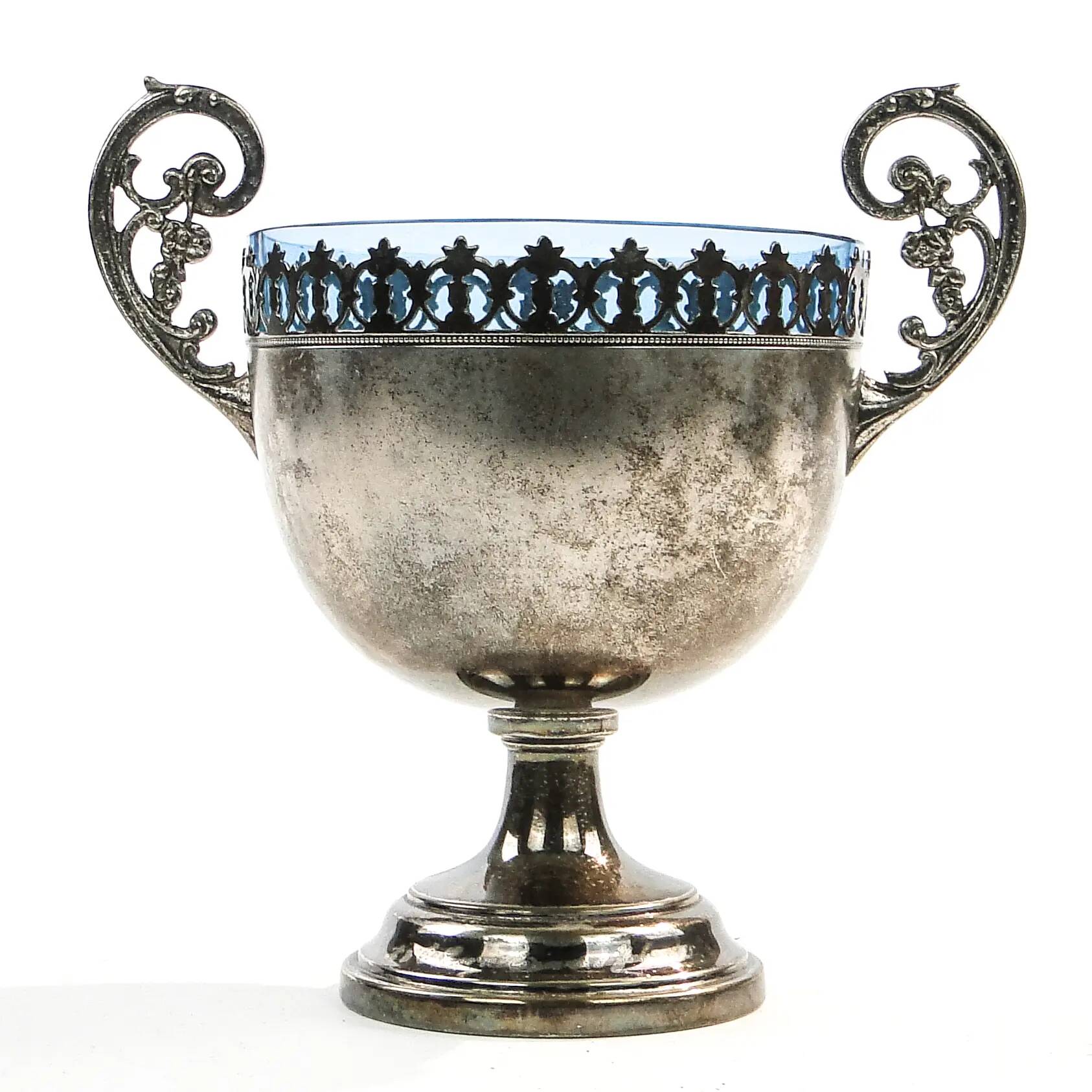 Sugar bowl, Art Nouveau, silver-plated brass, WMF, Germany, 1900s