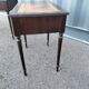 Pair of bedside tables side tables old leather top style louis xvi