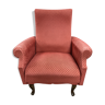 Vintage old pink velvet armchair
