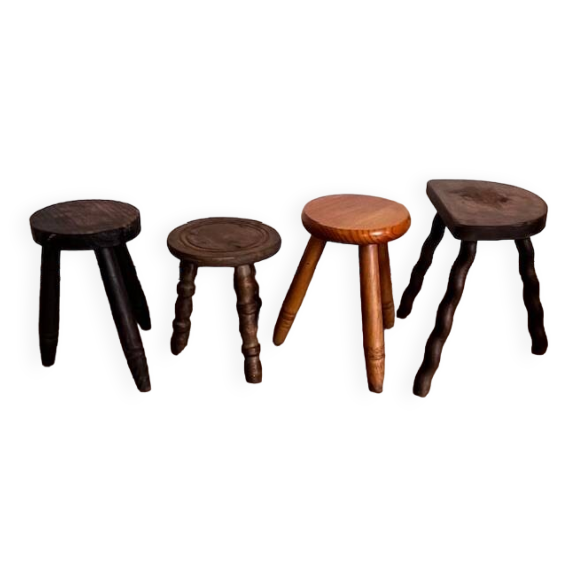 Set of 4 mismatched stools