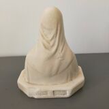 Vintage Virgin Mary plaster bust stamped