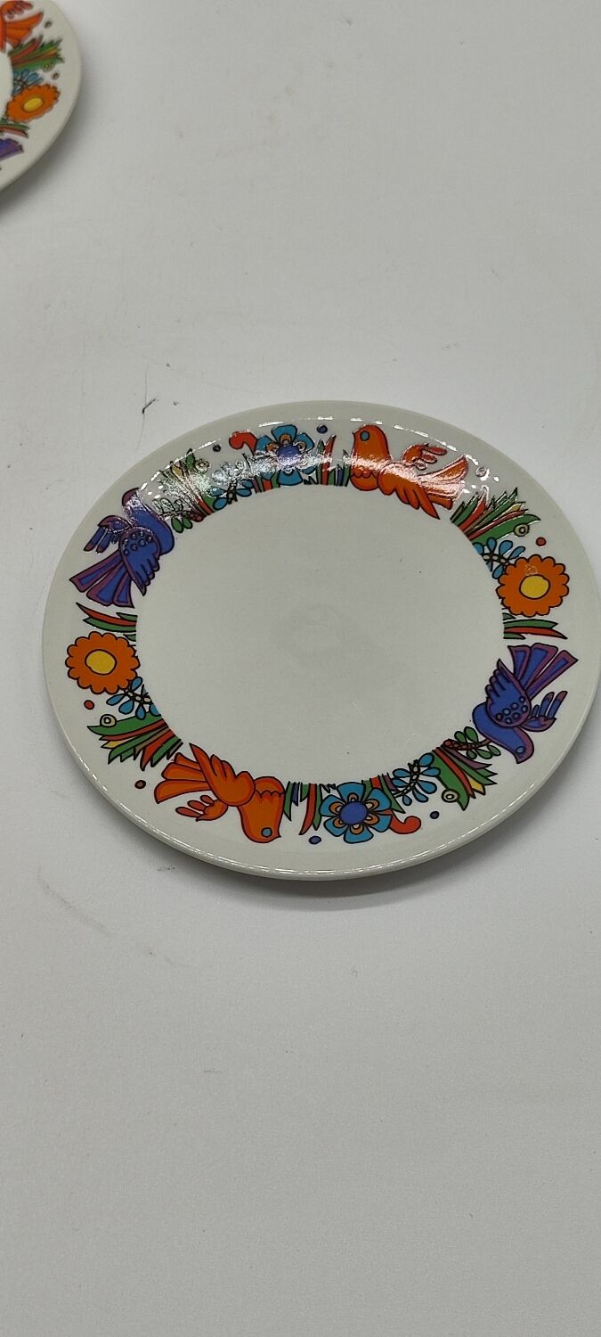 Set of 6 Villeroy and Boch Acapulco plates, diameter 15.5 cm