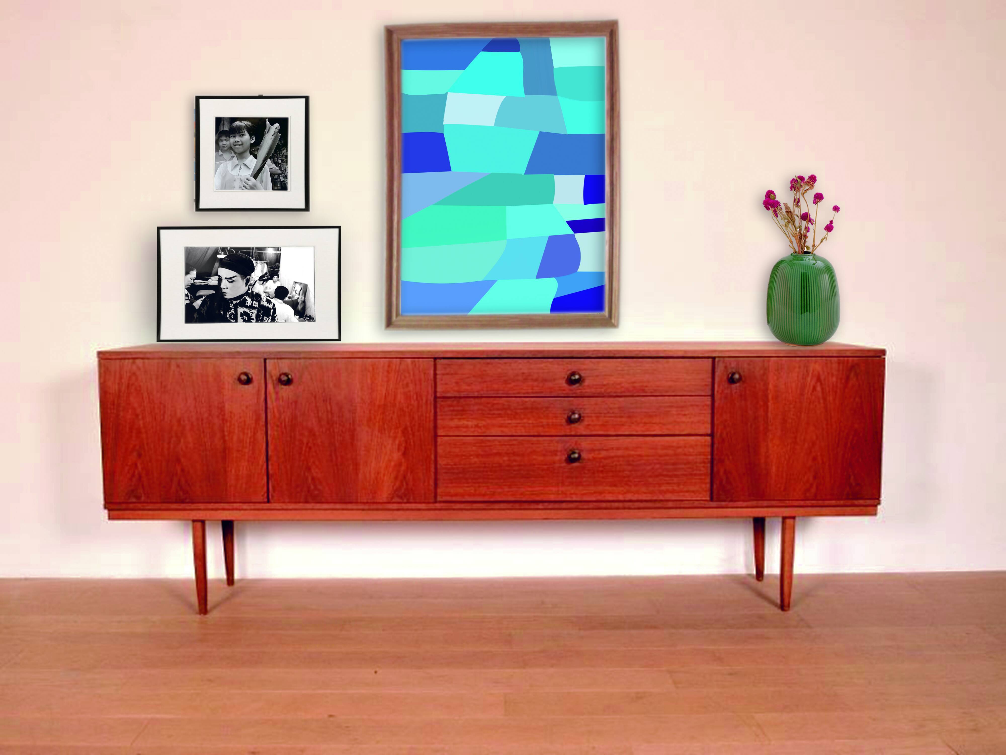 Illustration "blue" Atelier Zyeuter 60 cm x 80 cm