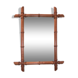 1950s bamboo mirror  48x63cm