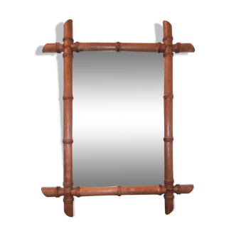1950s bamboo mirror  48x63cm