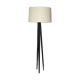 Floor lamp in black lacquered steel around 1980
