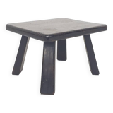 Solid oak side table wabi-sabi style, The Netherlands 1970's