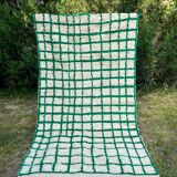 Berber carpet azilal checkerboard, inverted tiles green and cream