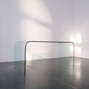 Glass writing desk by Fiam