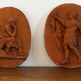 Pair of terracotta medallions