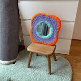 Retro flower wall mirror