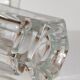 Six Art-Deco long drink glasses in crystal with cut sides