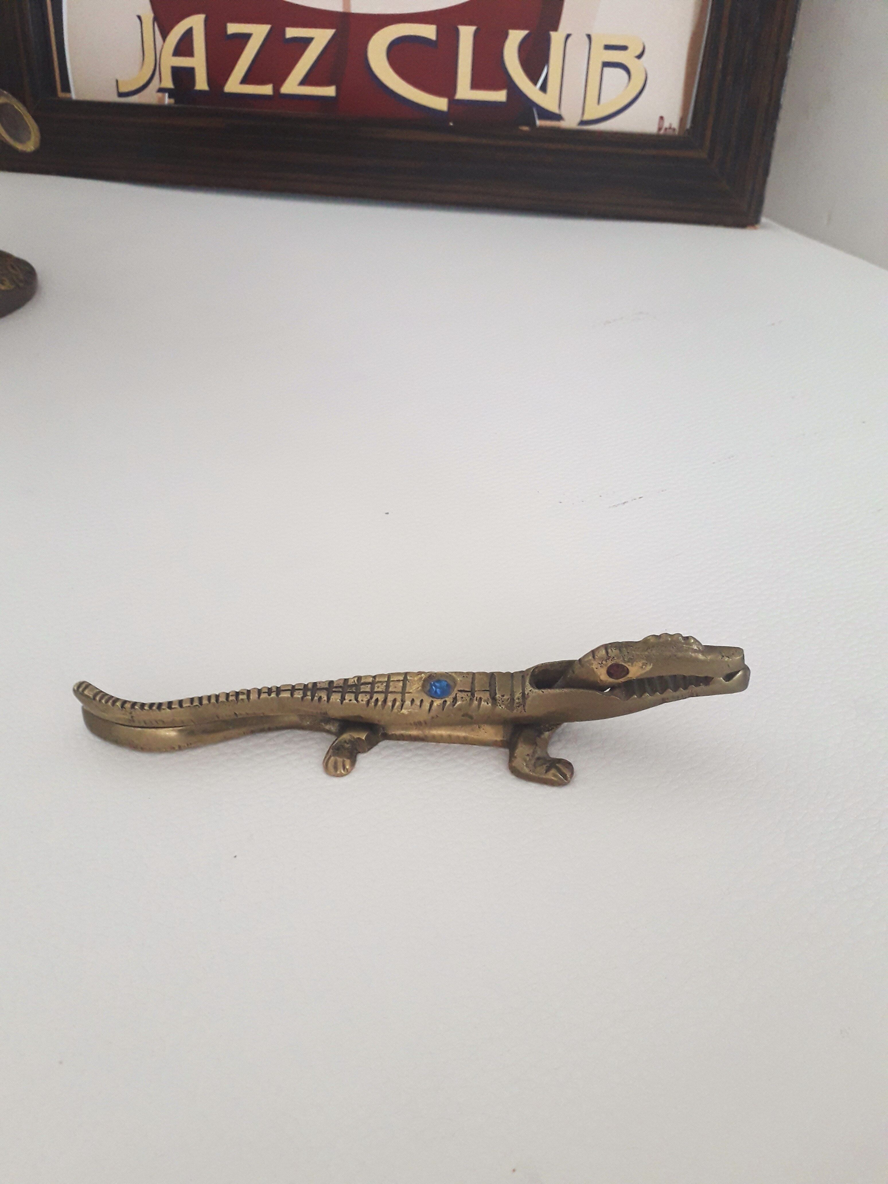 Vintage Nutcracker - Brass Crocodile - 1970