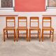 Série de 4 chaises bistrot en bois