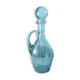 Large blue bubble glass decanter