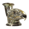 Vase rhyton tête d'aigle en laiton argenté-années 1900s