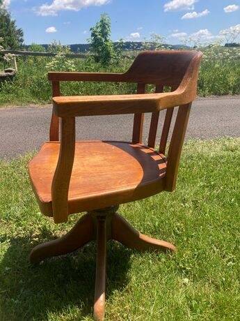 Fauteuil de bureau pivotant bois
