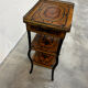 Napoleon III side table in marquetry and gilding