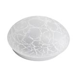 Plafonnier en verre moderniste veb narva allemagne années 1970.