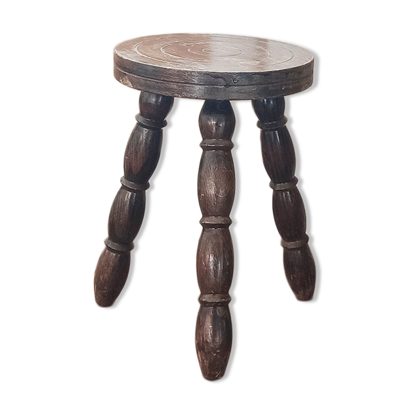 Wooden tripod stool