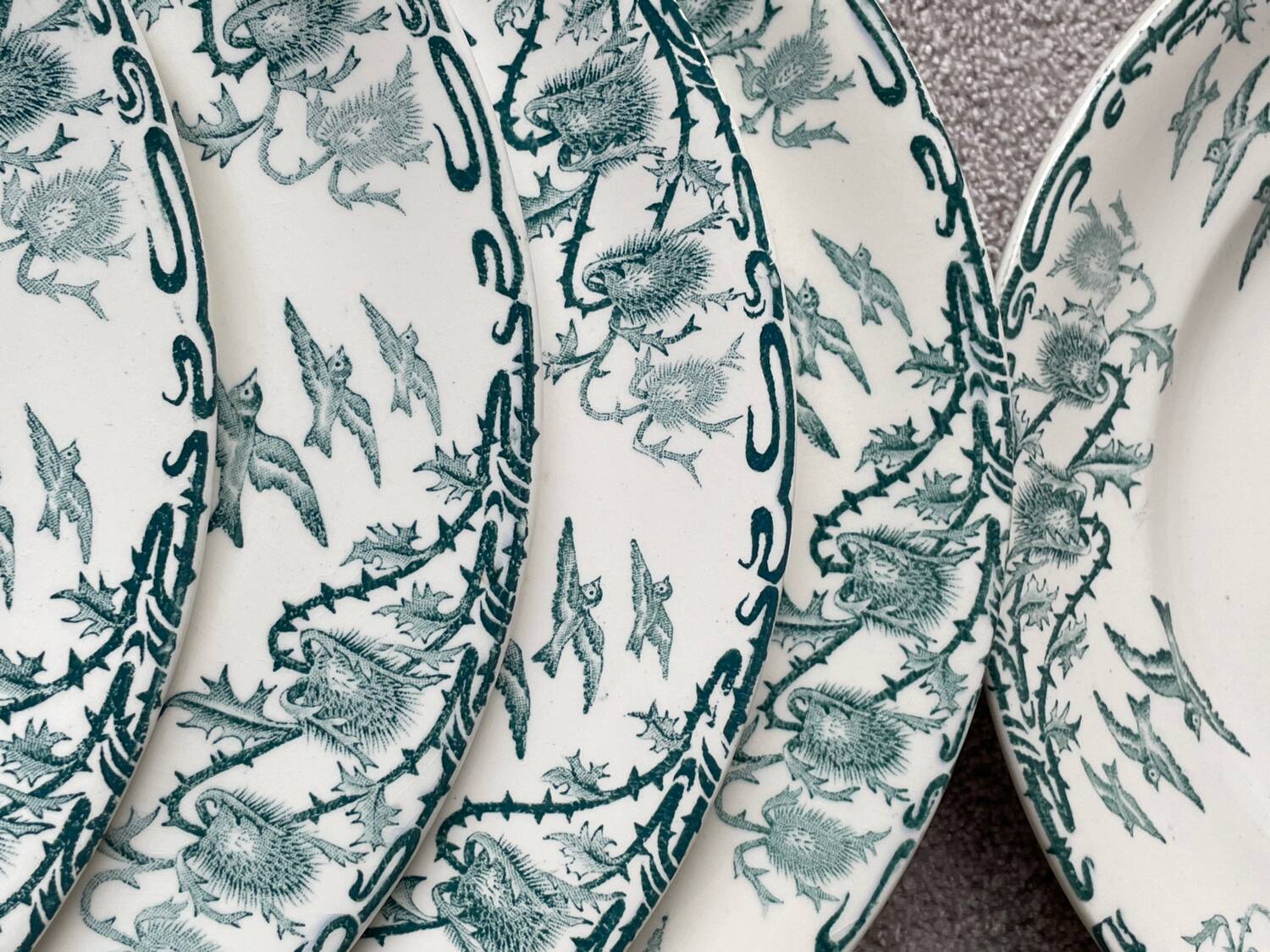 6 Longwy Ironstone Flat Plates, Richelieu Pattern