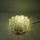 Vintage ceiling light WILA Leuchten in textured glass, Germany 1970.