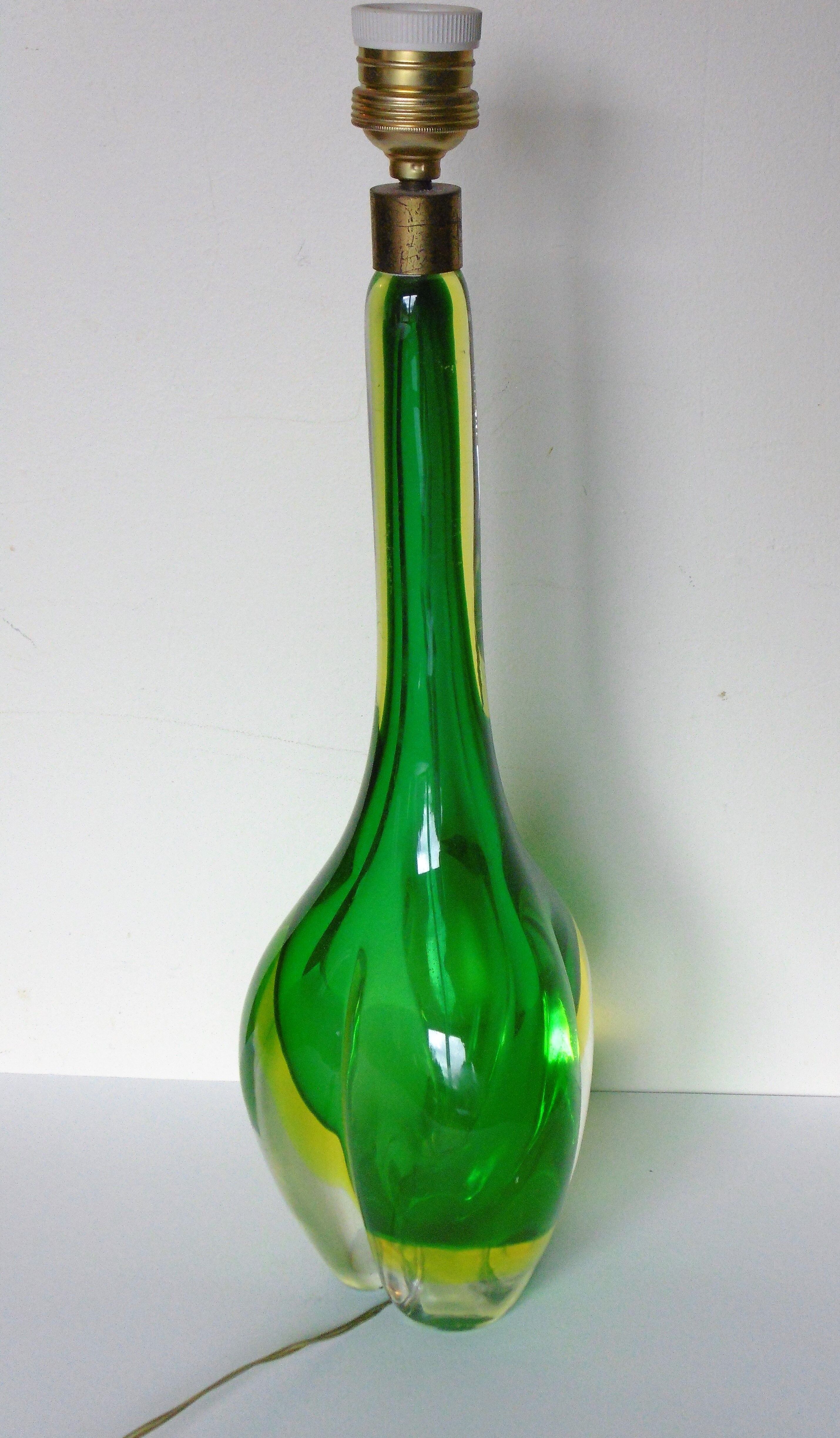 Murano Sommerso glass table lamp